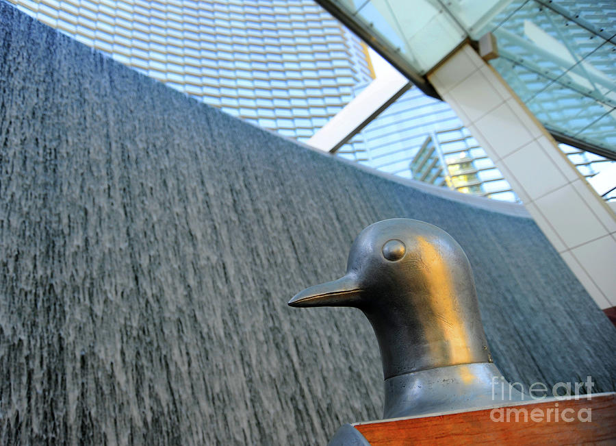 Aria Hotel Water Fall in Las Vegas Photograph by Gunther Allen