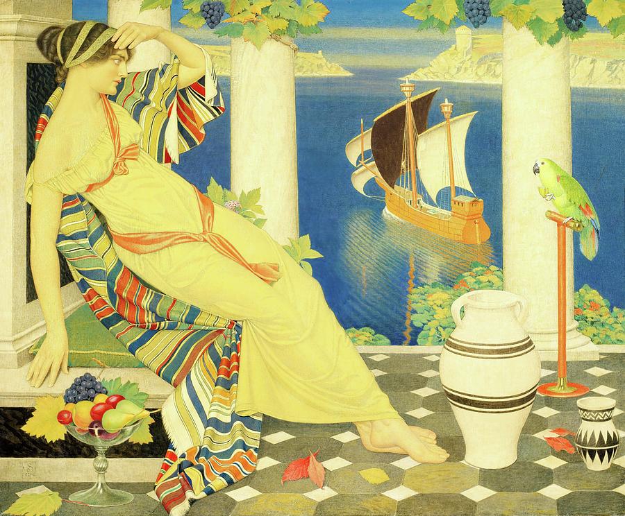 Fantasy Painting - Ariadne in Naxox by Joseph Edward Southall