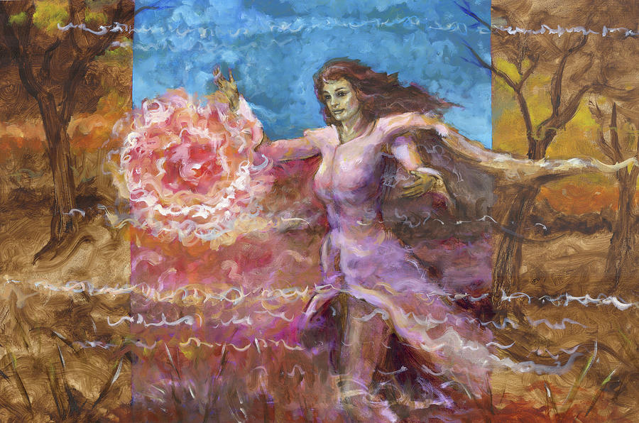 Ariadne Passing Through The Veil Painting by Gary Nicholson