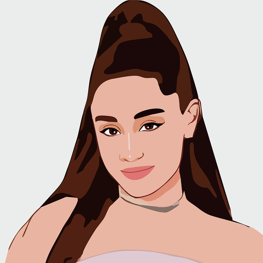 Ariana Grande Cartoon Portrait 1 Digital Art by Ahmad Nusyirwan Pixels
