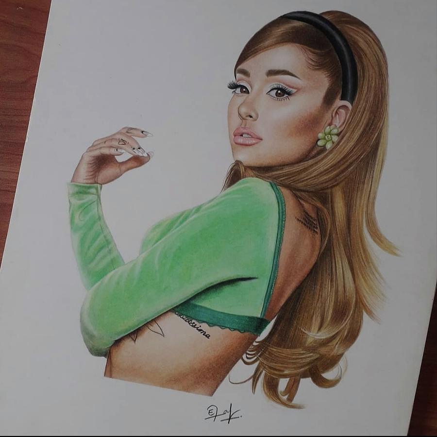 Ariana Grande portrait Drawing by Eshaal Ilyas - Fine Art America