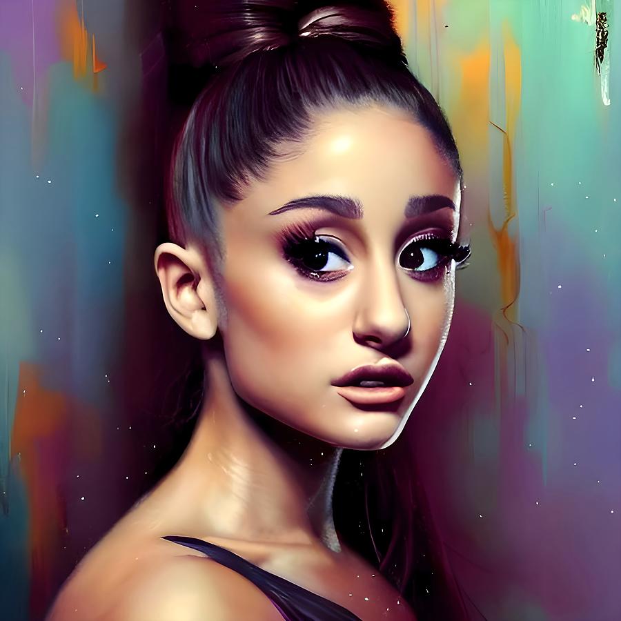 Ariana Grande Digital Art by Mauricio Sobalvarro - Pixels