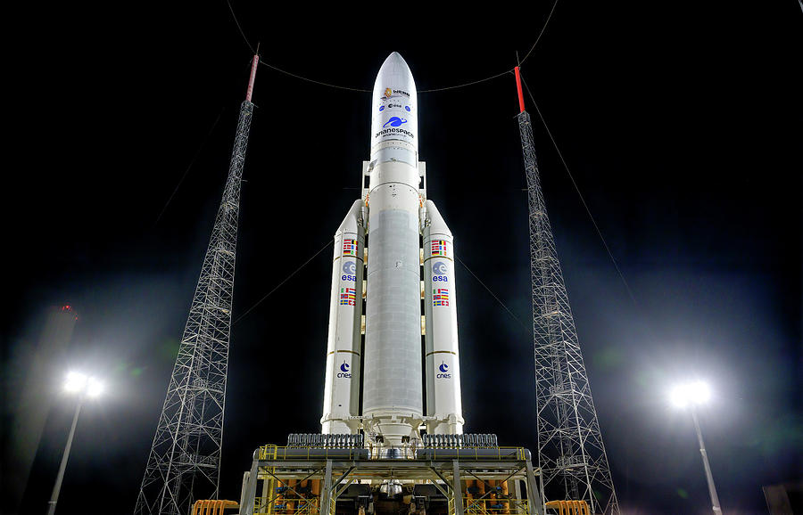 Ariane 5 with James Webb Space Telescope Prelaunch Photograph by Eric Glaser