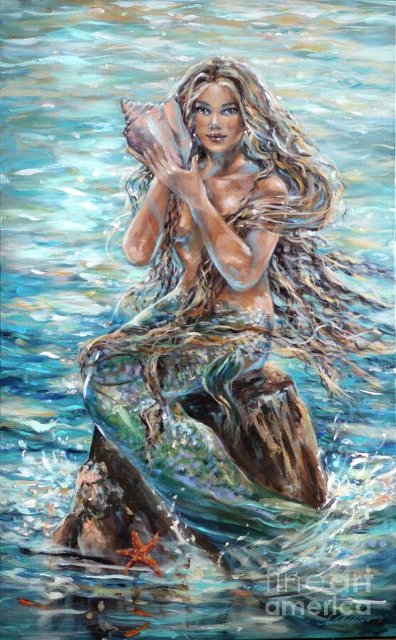 Ariel Painting by Linda Olsen