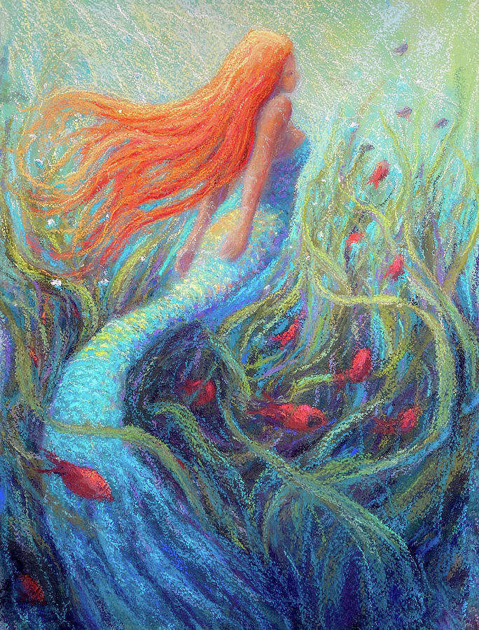 Ariel the Mermaid Queen Painting by Susan Jenkins