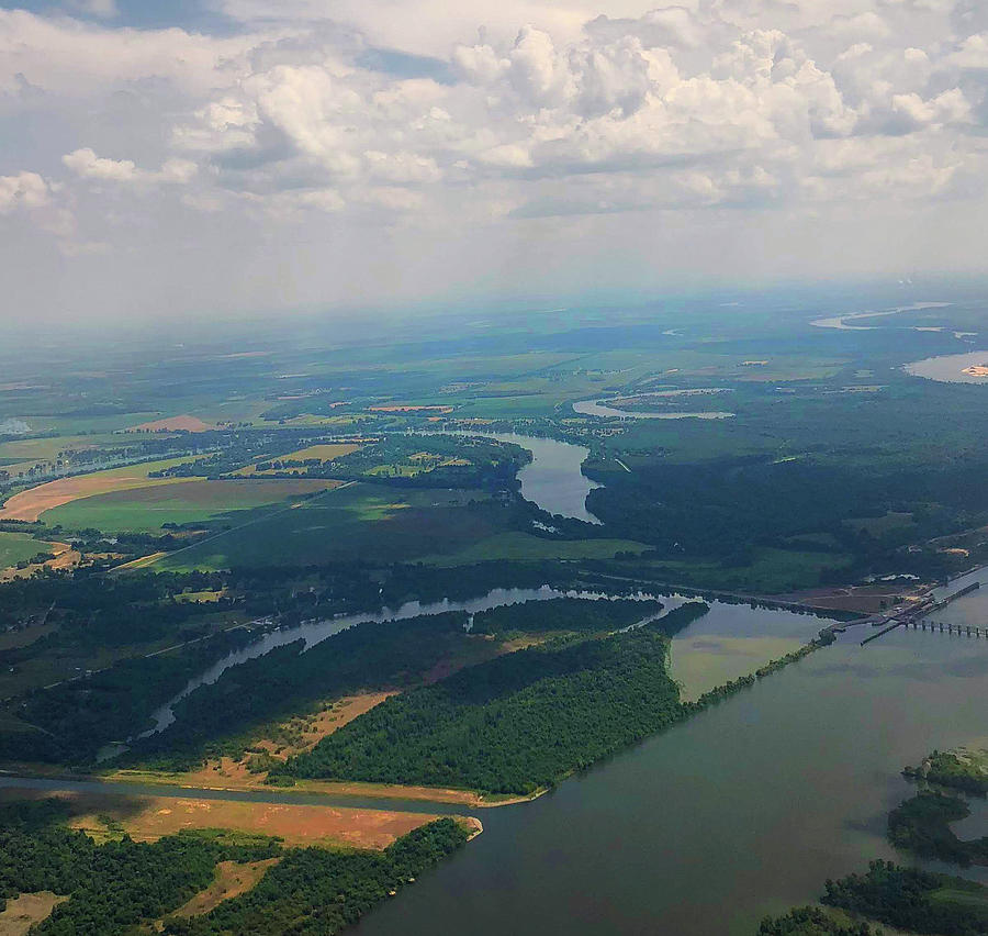 Ariel View of Arkansas Photograph by Michael Dean Shelton