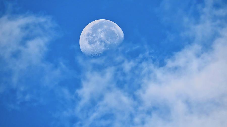 Aries Moon in Clouds Photograph by Judy Kennedy