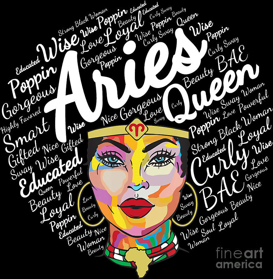 Aries Queen Png April Birthday Black Girl Magic Aries Zodiac Aries Birthday April Birthday Gift by Tu Hoang