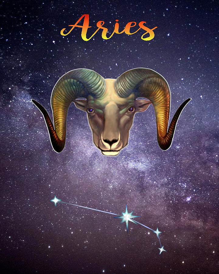Aries The Ram Digital Art by Glenn Holbrook Pixels