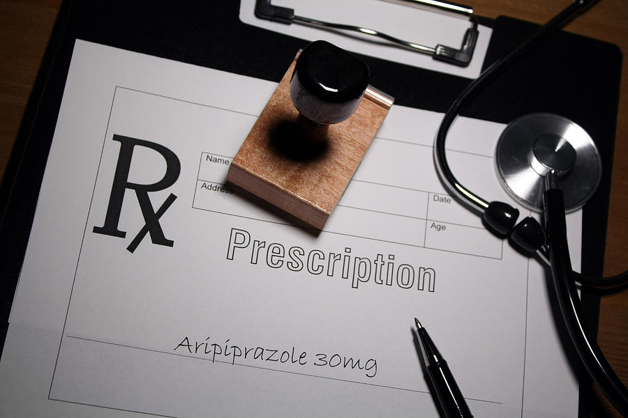 Aripiprazole Prescription Photograph by Hailshadow