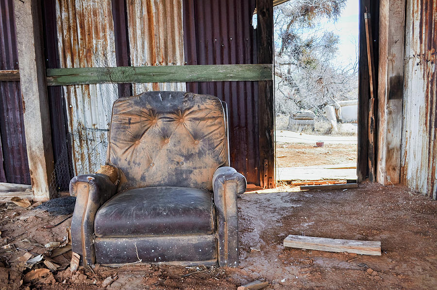Arizona Chloride Ghost Town Chair Photograph by Kyle Hanson