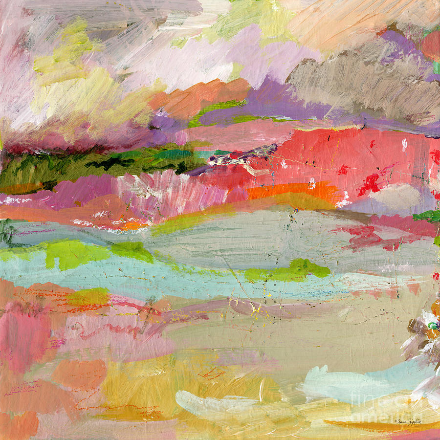 Arizona Colors Abstract Landscape Painting by Sue Zipkin