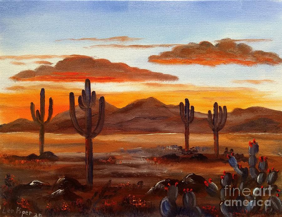 Arizona Desert Painting by Lee Piper