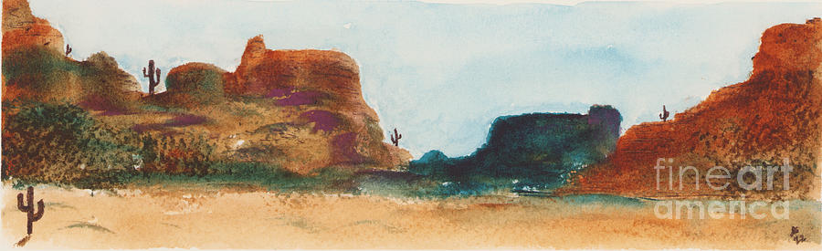 Arizona Desert Painting by Loretta