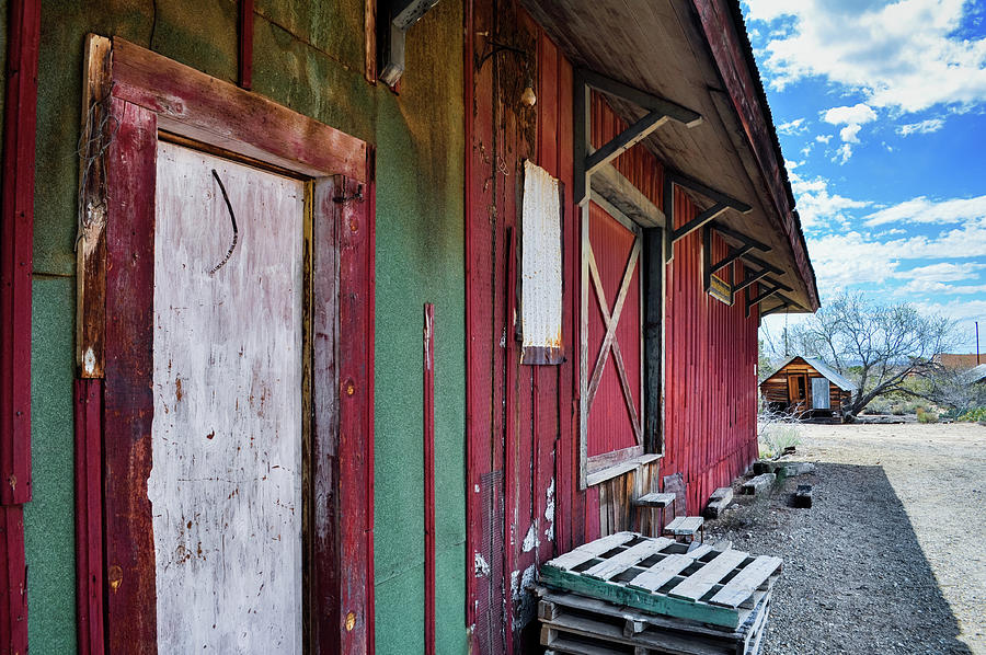 Arizona Ghost Town Red Railroad Depot Photograph by Kyle Hanson