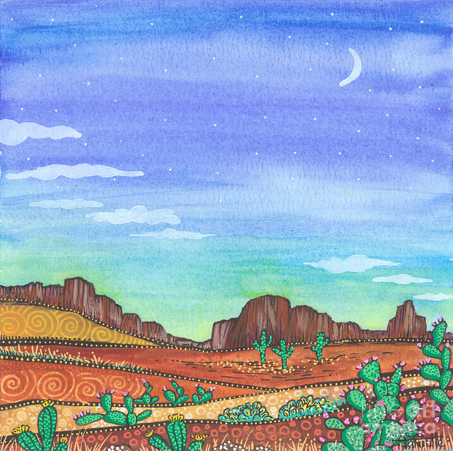 Arizona Landscape Painting - Arizona Glow by Tanielle Childers