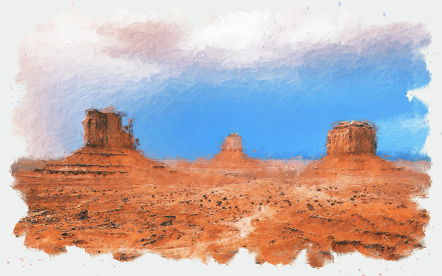 Arizona Landscape - 09 Painting by AM FineArtPrints