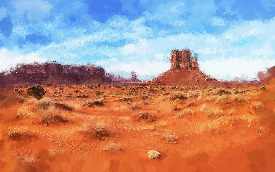 Arizona Landscape - 10 Painting by AM FineArtPrints