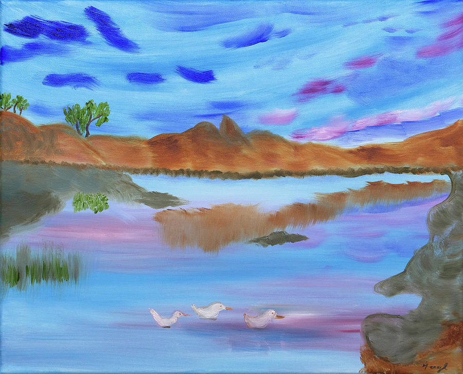 Arizona Looking Glass Painting by Meryl Goudey