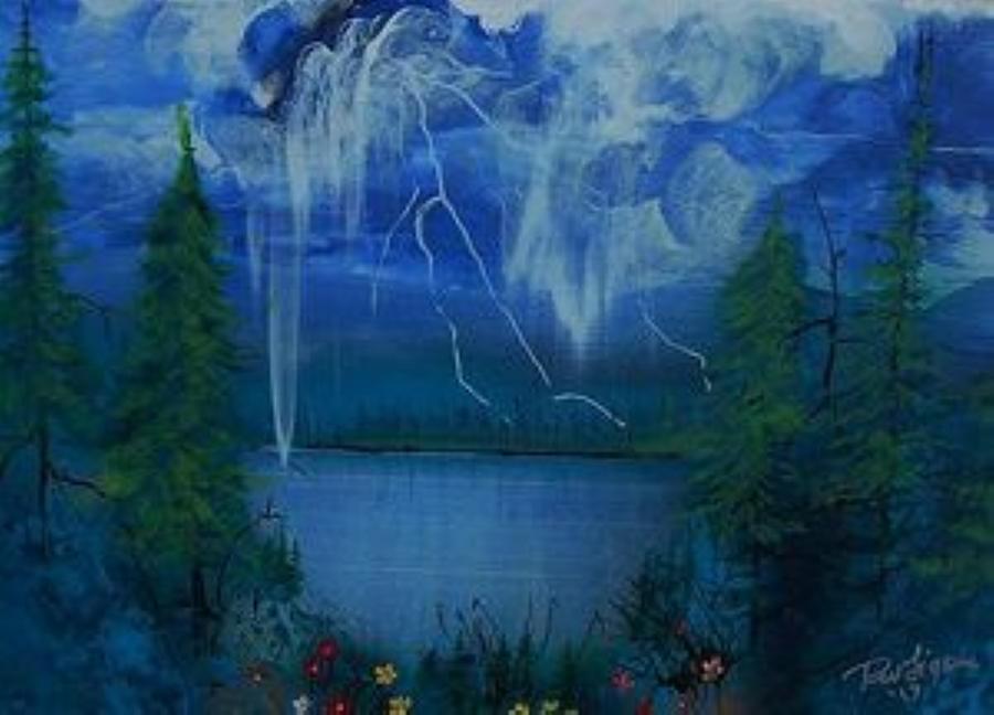 Arizona Monsoon Painting By Wayne Ligon 