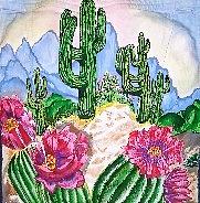 Arizona oasis Painting by Cynthia King