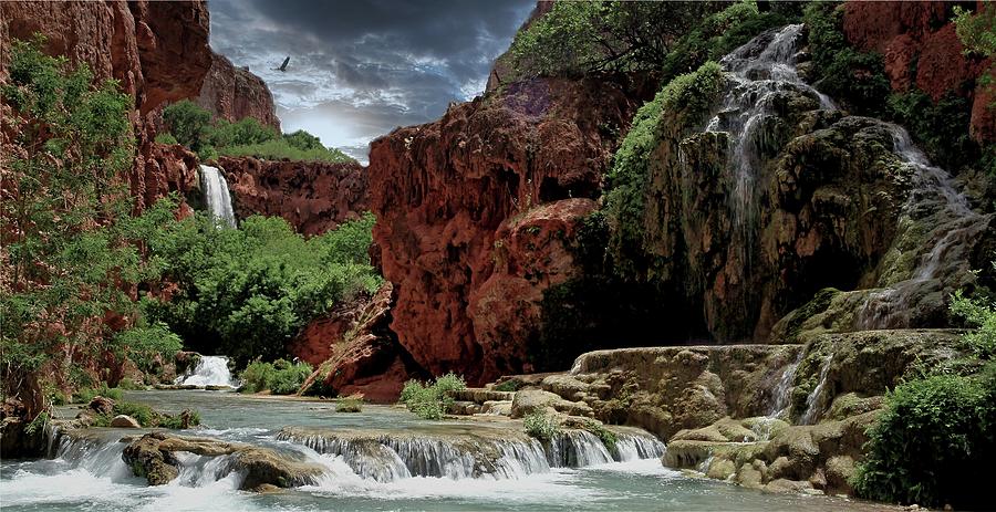 Waterfall Photograph - Arizona Paradise  by David Loomis