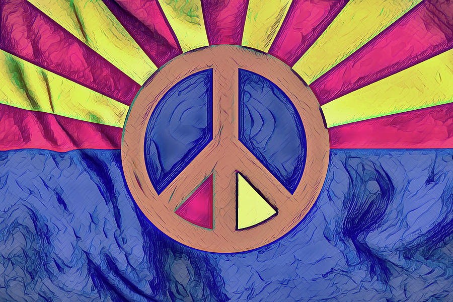 Arizona Peace Flag Digital Art by Larry Nader