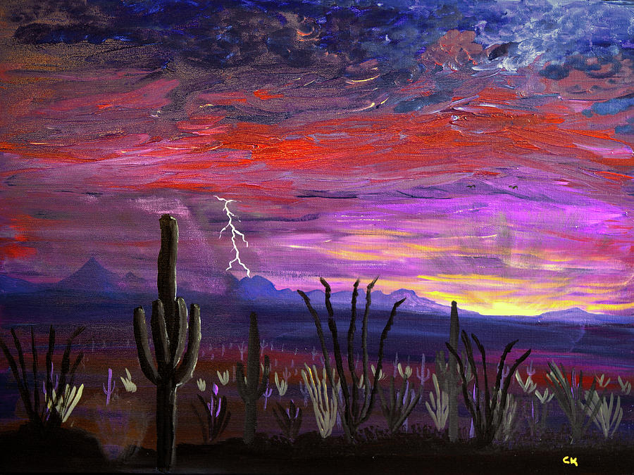 Saguaro National Park Painting - Arizona Summer by Chance Kafka