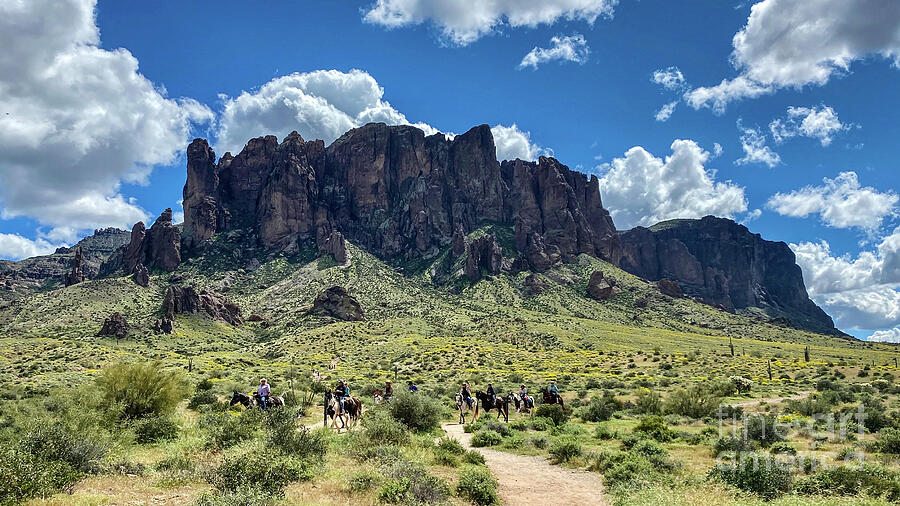 Arizona Superstition Mountains 3 Photograph by Linda Weinstock