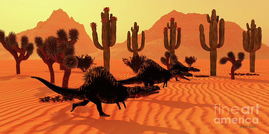 Arizonasaurus Dinosaur Desert Digital Art