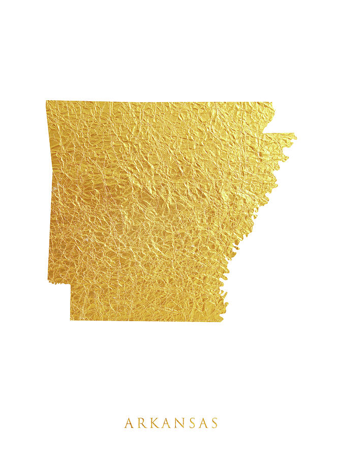 Arkansas Gold Map #44 Digital Art by Michael Tompsett