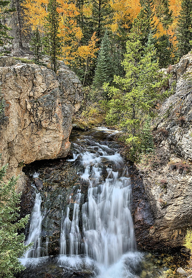 Arkansas Headwaters Autumn Waterfalls Photograph by JC Findley