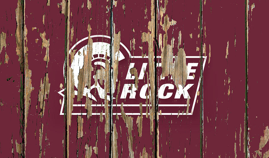 Arkansas Little Rock University College Logo Vintage Peeling Paint Barn