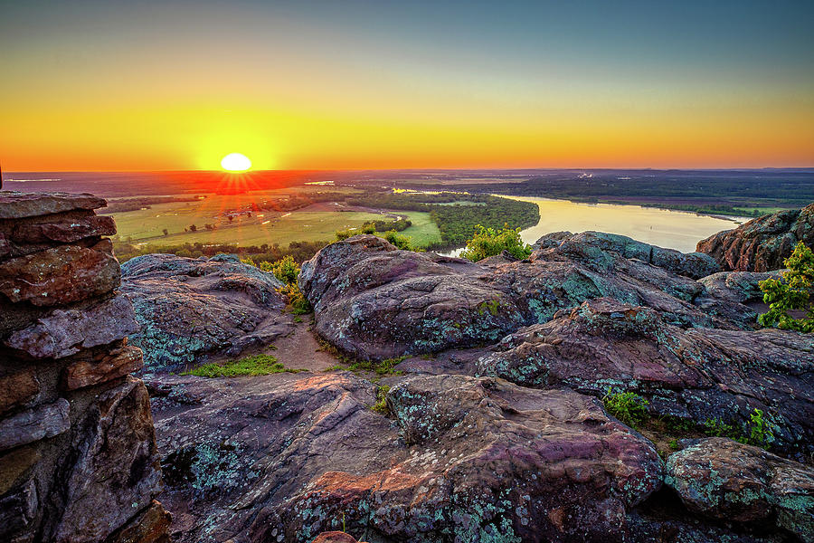 Arkansas River Sunrise Photograph by Steven Bateson