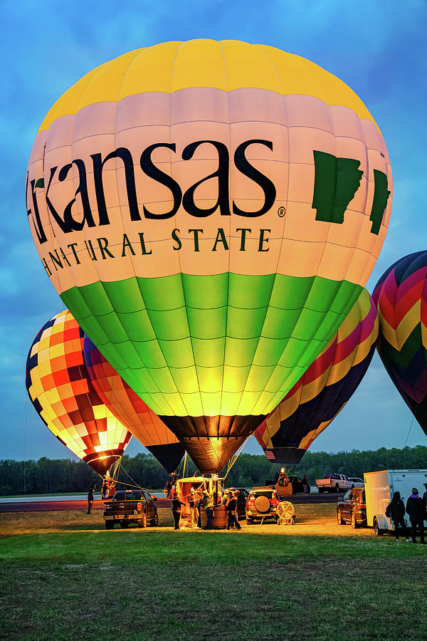 Arkansas The Natural State Hot Air Balloon Glow Photograph by Gregory Ballos