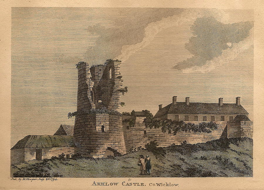 Arklow Castle  1700 Painting by Val Byrne