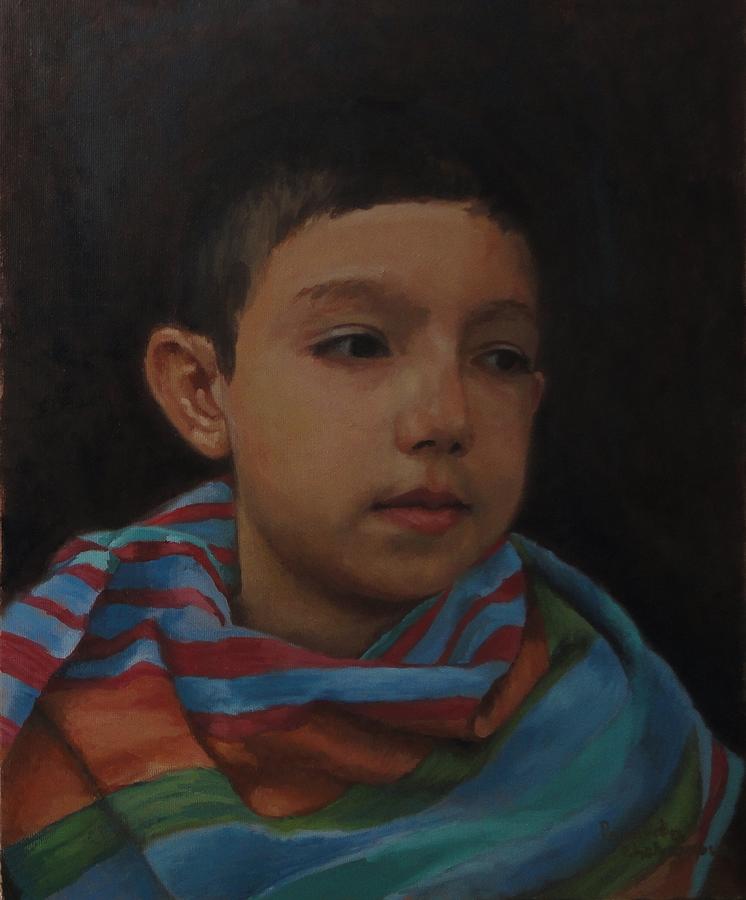 Boy with scarf Painting by Radosveta Zhelyazkova - Fine Art America