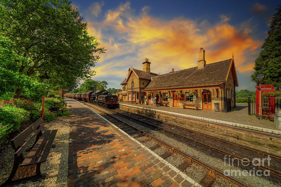 Sunset Photograph - Arley Railway Station England by Adrian Evans