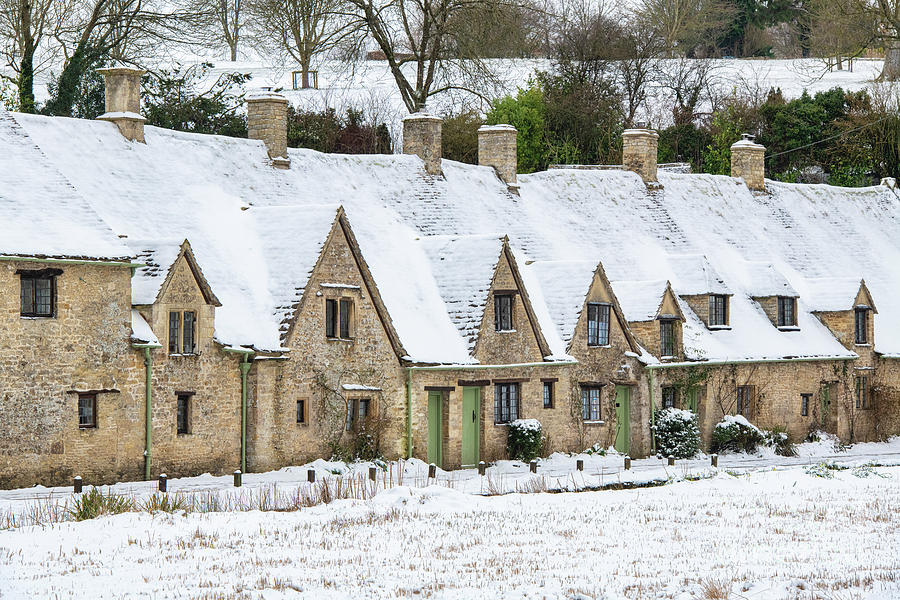Arlington Row In The December Snow Photograph by Tim Gainey