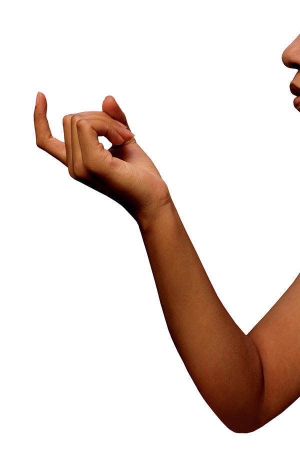Arm of woman gesturing come here Photograph by Thinkstock