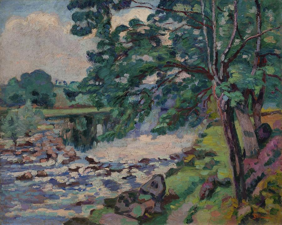 Architecture Painting - Armand Guillaumin The Genetin dam by Celestial Images
