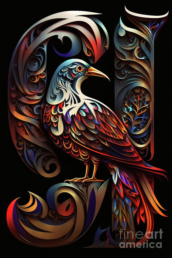 Armenian Bird of Glory Digital Art by Peter Awax - Pixels