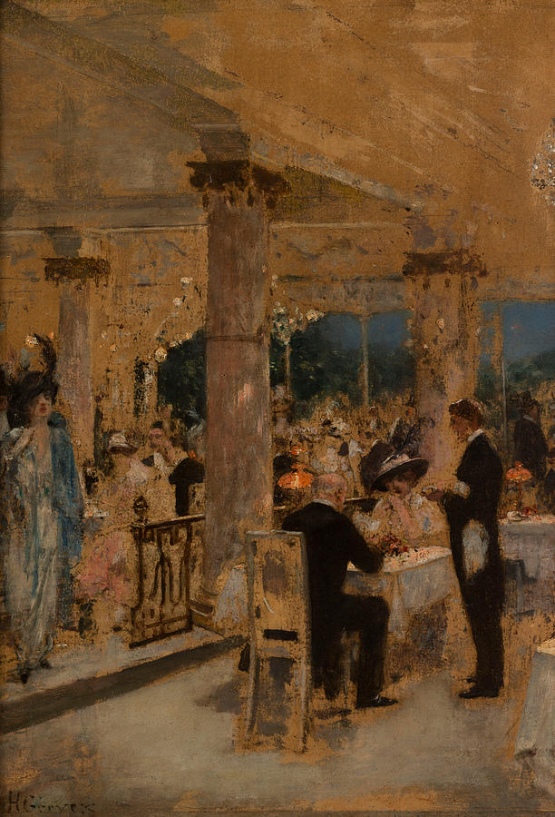 Armenonville, the Evening of the Grand Prix Painting by Henri Gervex