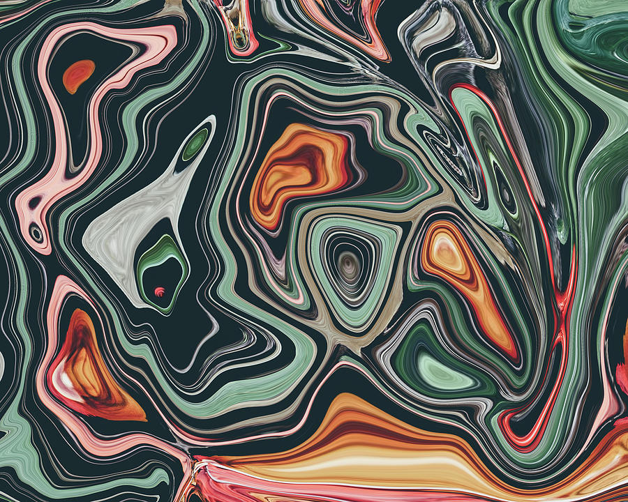 Abstract Digital Art - Armon - Contemporary Abstract - Fluid Painting - Marbling Art by Studio Grafiikka