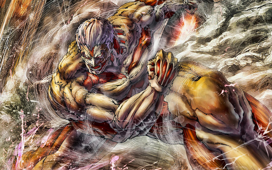 Armored Titan 4k Attack on Titan artwork Nine Titans manga Yoroi no