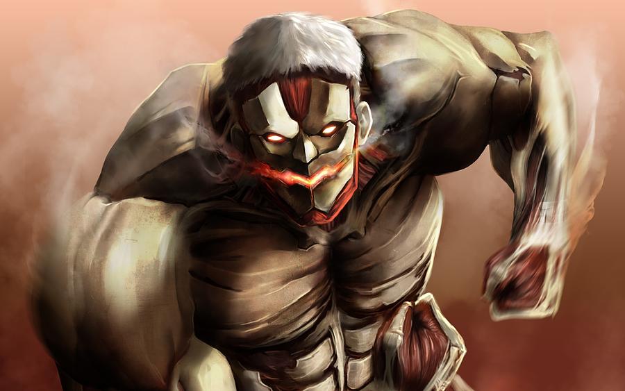 Armored Titan artwork Attack on Titan characters battle Nine Titans
