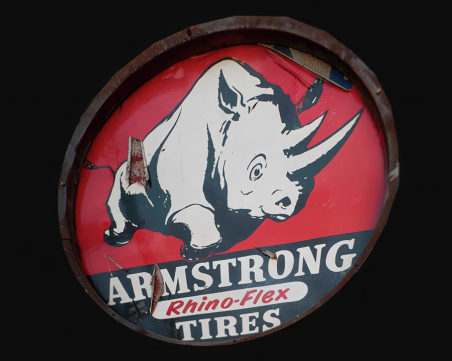 Man Cave Sign Photograph - Armstrong tires sign by Flees Photos