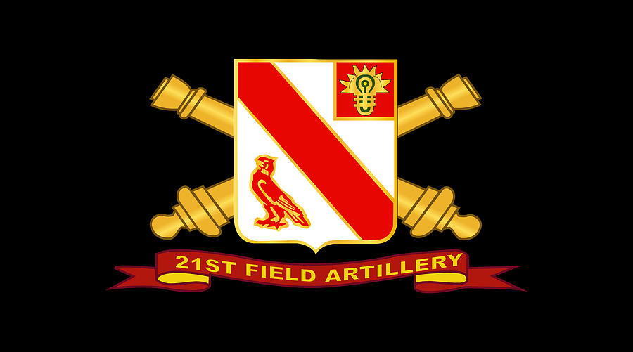 Army - 21st Field Artillery w Br - Ribbon Digital Art by Tom Adkins ...