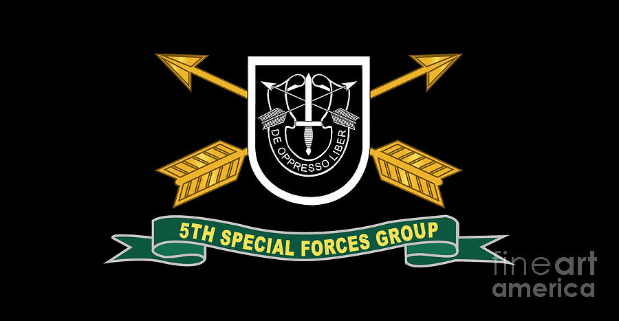 Army - 5th Special Forces Group - Flash w Br - Ribbon X 300 Digital Art ...