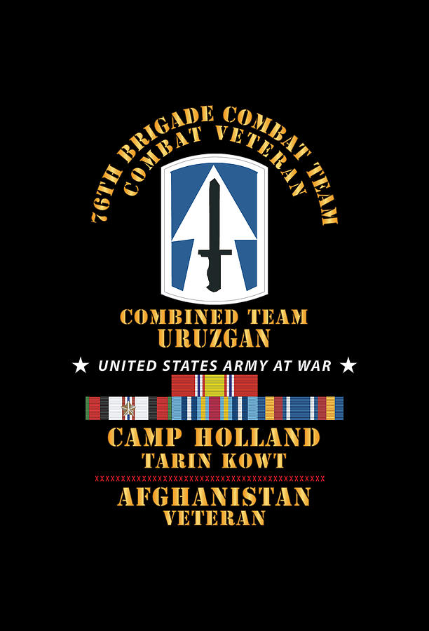 Army - 76th Brigade Combat Team - Camp Holland Afghanistan Vet w AFGHAN ...